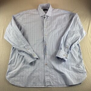 Calder Carmel Shirt Mens XL Blue Plaid Long Sleeve Button Up